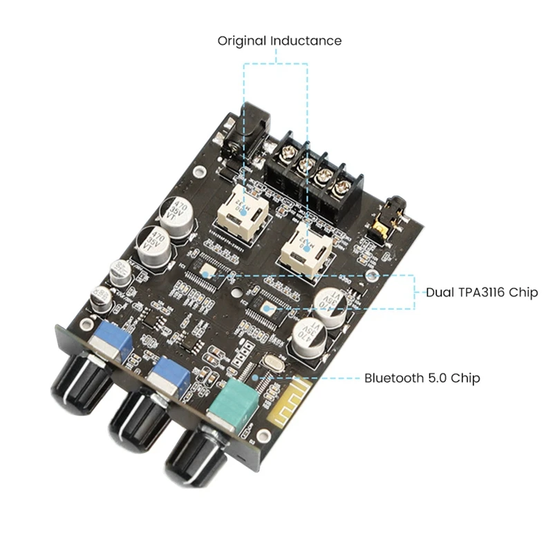 HIFI TPA3116 Bluetooth Amplifier Audio Board 100Wx2 Class D Digital Sound Amplifier 2.0 Stereo Amp Power Amplificador Durable