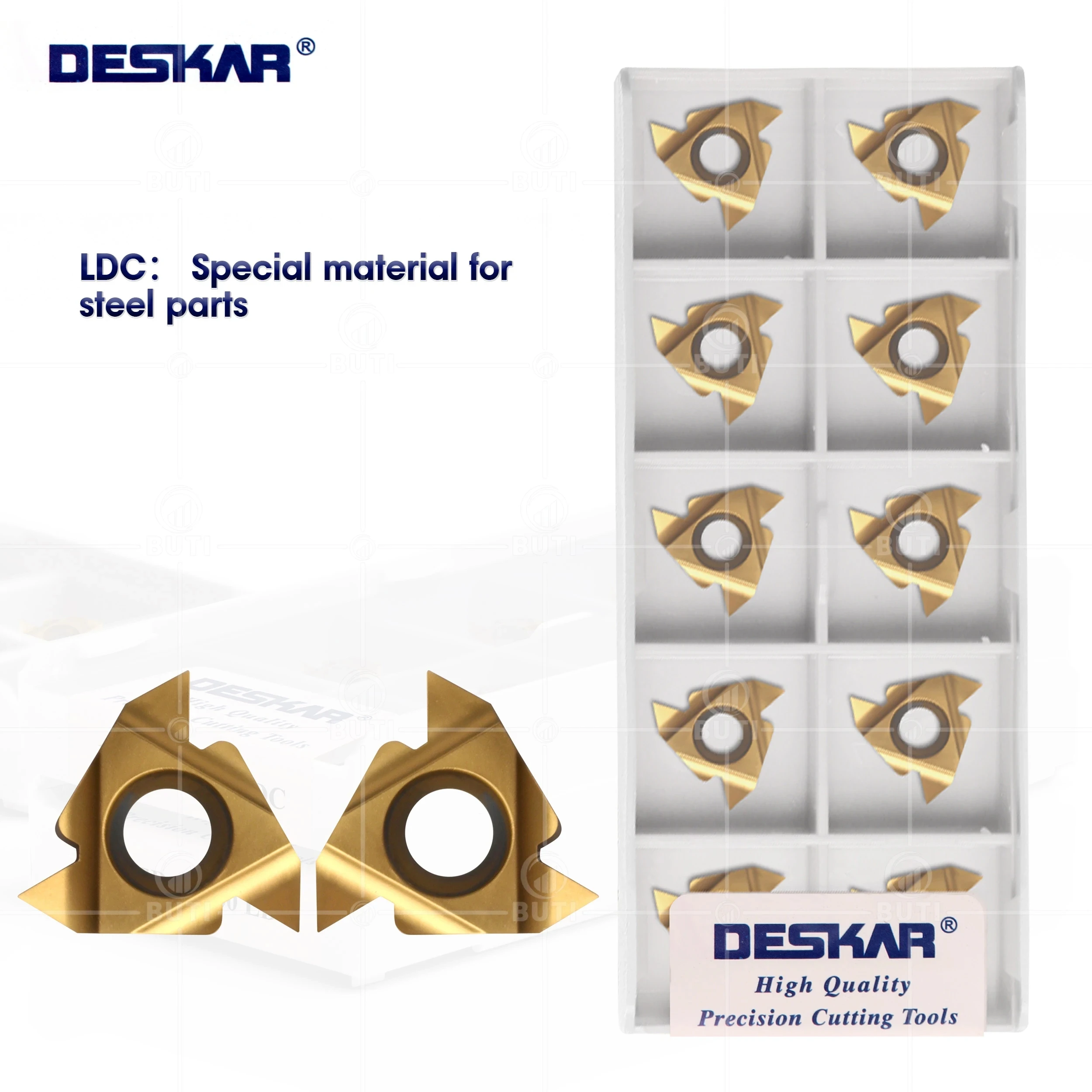 DESKAR 100% Original 16ER 16IR A55 A60 G55 G60 AG55 AG60 LDC Threading Tool Lathe Cutter Cutting Carbide Inserts For Steel Parts