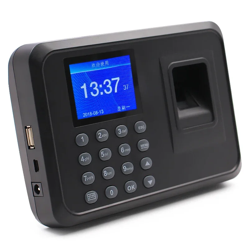 008 001 Offline Employee Check in Biometric Time Attendance Recording Machine With 2.4 Inch TFT Display for Big Business