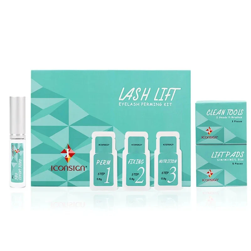 ICONSIGN HighQuality Eyelash Lash Green Lift Kit Set Fake Eyelashes Curler Perm Kit Women Makeup Tool Beauty Health lash lifting