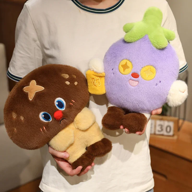 

Creative Expression Vegetables Plush Toys Soft Garlic Eggplant Carrot Mushroom Toys Funny Game Props Office Desktop Decor