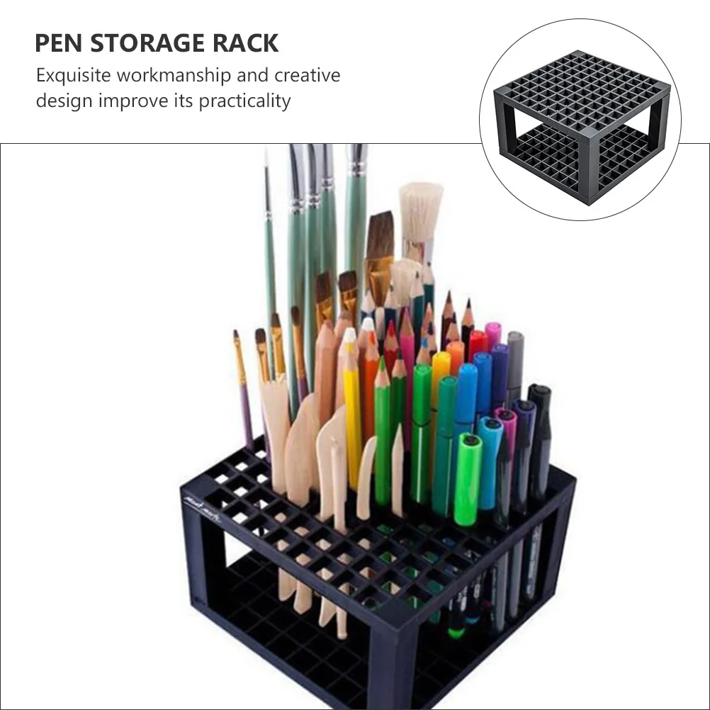 Pen Holder For Desk Detachable Pencil Brush Organizer Rack 96 Hole Pen Stand Storage Box For Students Artists Teachers