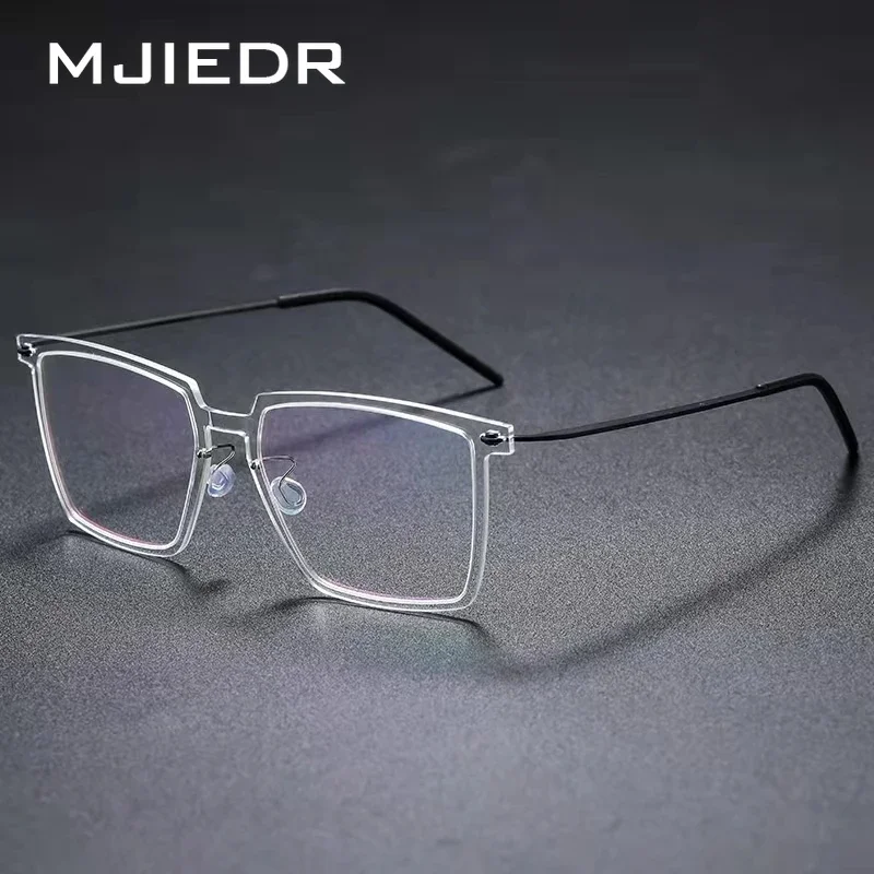 Titanium Glasses Frame Screwless Ultralight Large Square Frames 6577 Fashion Eyeglasses Myopia Eyewear Prescription Lens Reading