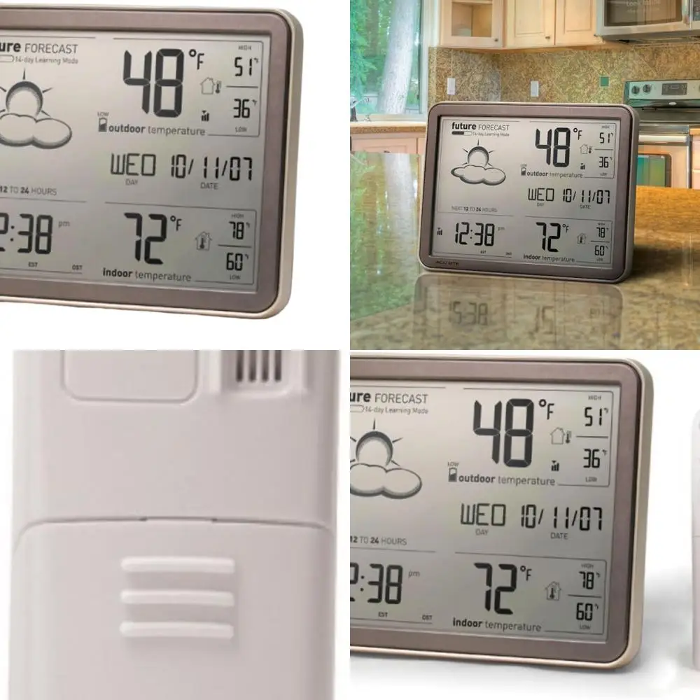 

Self-Learning Wireless Weather Station with Large Display and Atomic Clock, Black