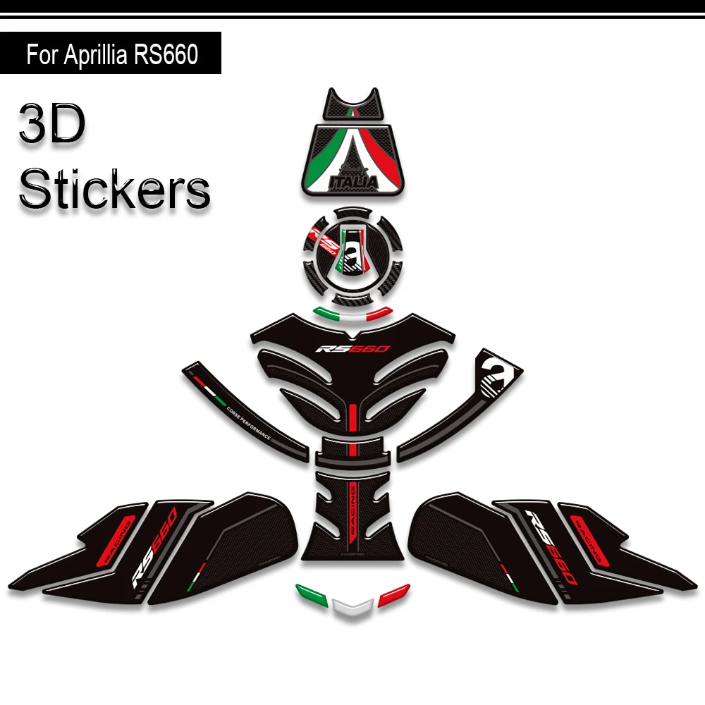 

For Aprilia RS660 RS 660 Motorcycle Tank Pad Cap Fuel Oil Kit Knee Grips Fairing Fender Stickers Decals Protector Motorcycles