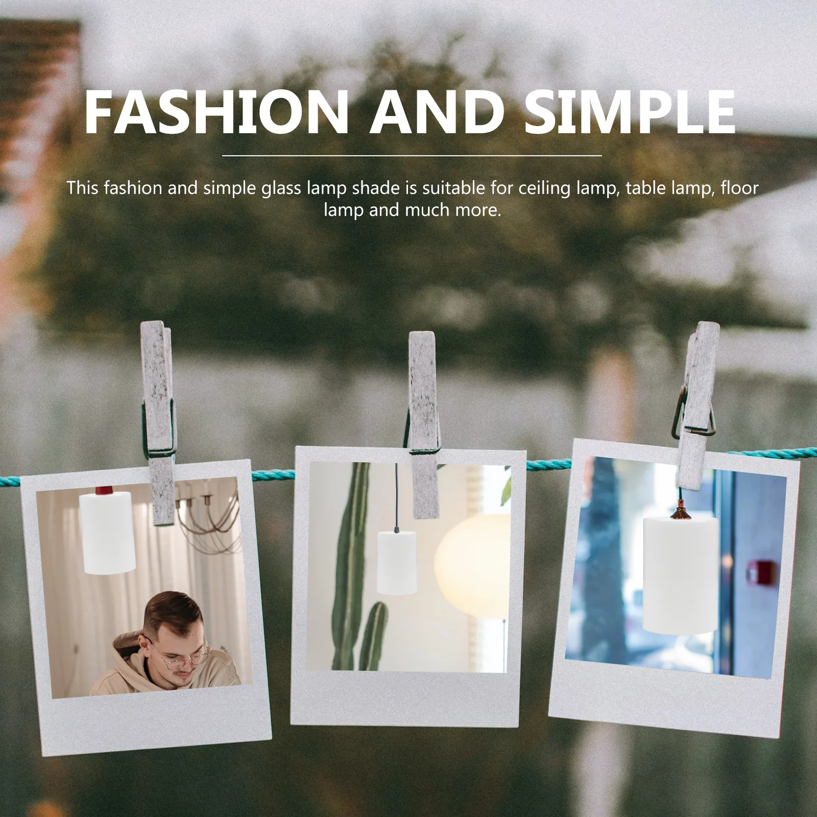 

Simple Elegant Glass Lamp Shade Multiuse Straight Tube Light Cover for Dorm Room Home Office Soft Illumination Decoration