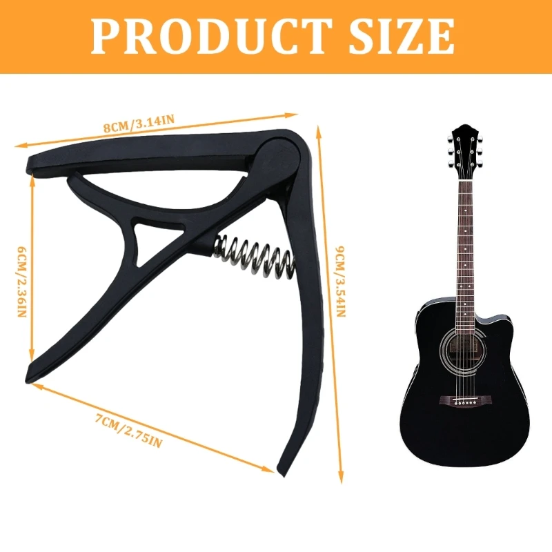 Guitar Moving Capo Sliding Capo Adjustable Classical Capo with Silicone Pad Capo for Tuning Tone of String Instruments Dropship