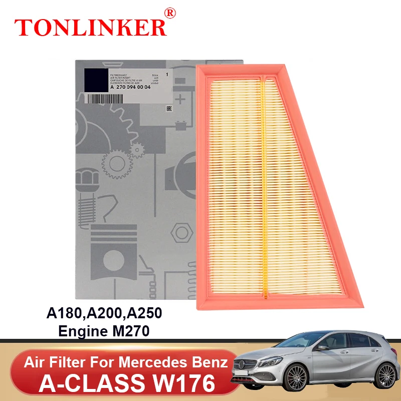 

TONLINKER Air Filter A2700940004 For Mercedes Benz A Class W176 2013-2018 A180 A200 A220 A250 Engine M270 Car Accessories Goods