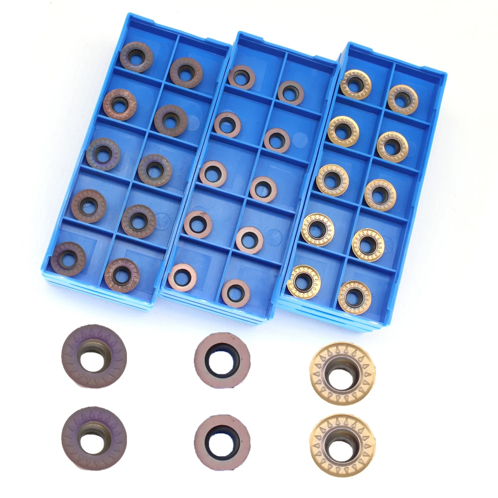 10 قطعة RPMT08T2 / RPMT1003 / RPMT10T3 / RPMT1204 MOE VP15TF / UE6020 طحن إدراج تحول أدوات كربيد إدراج مخرطة معدنية