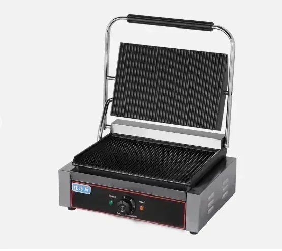 Commercial Single Head Electric Panini Press Sandwich Maker Contact Grill Toaster For Catering Kitchen Use
