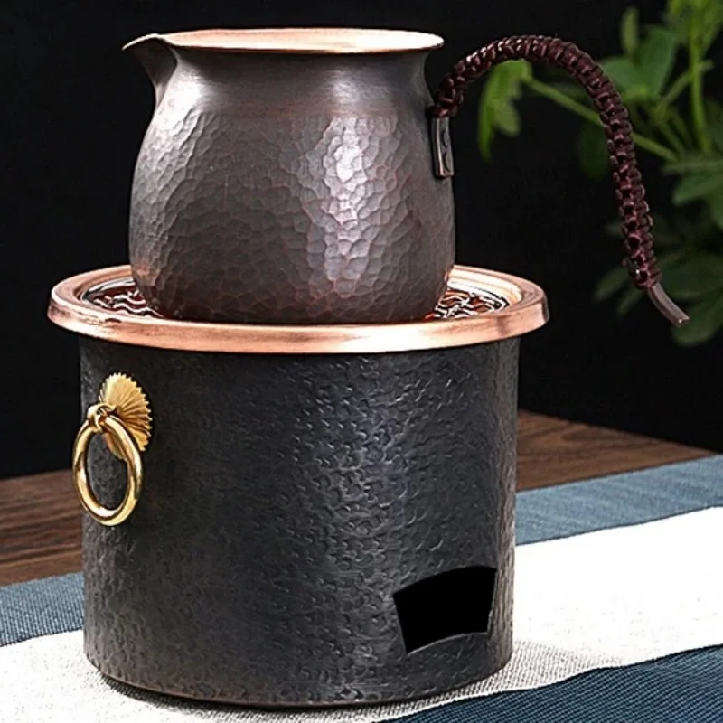 كوب قهوة عتيق من النحاس النقي، كوب عصير مصنوع يدويًا للإفطار وحليب البغل 600 مل، كوب شاي إبداعي هدية لصديقك #6