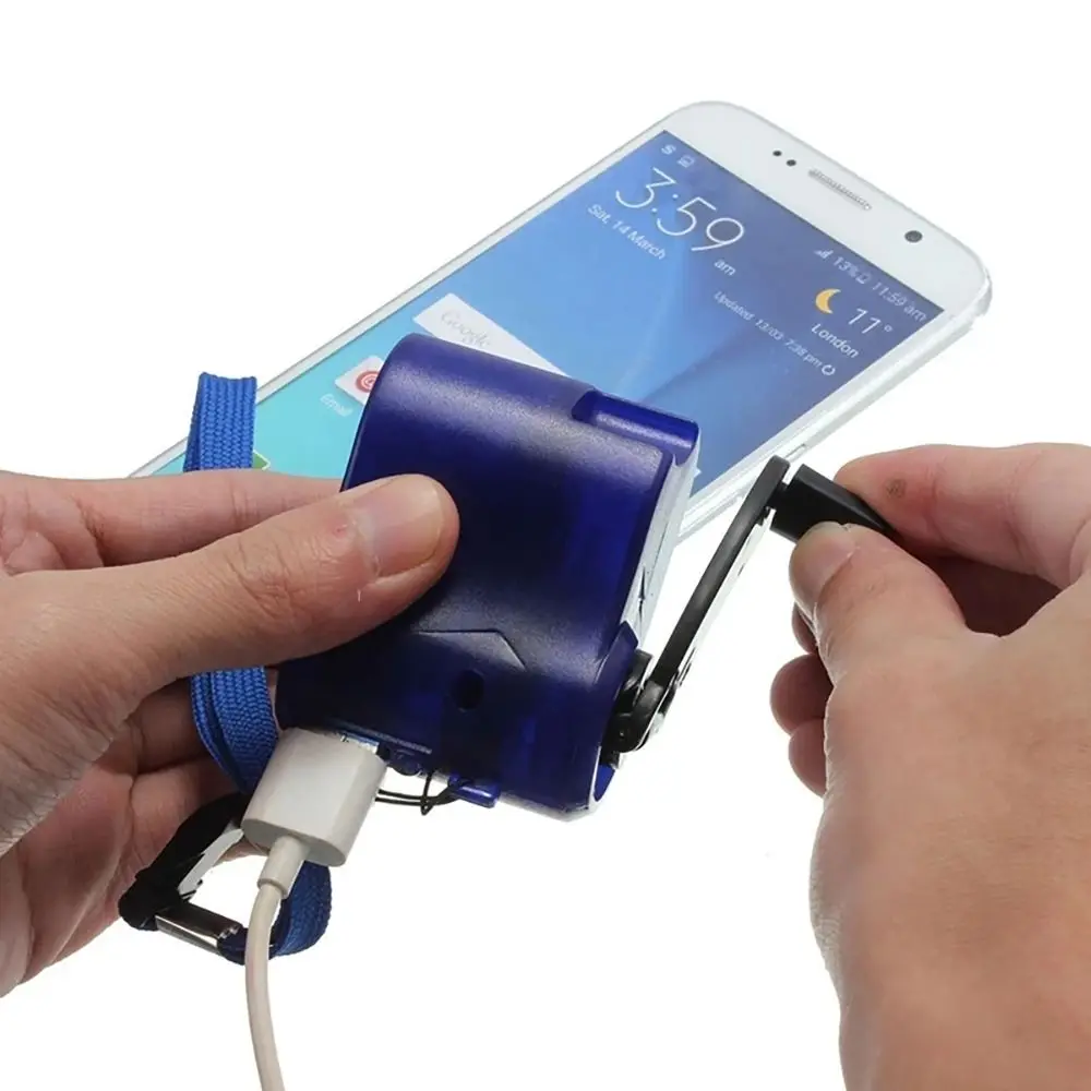 Camping Outdoor Survival Tools Phone Charging Manual Charger Emergency Charger Power Crank Dynamo