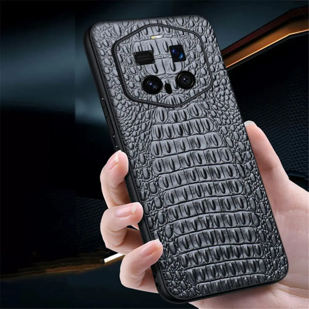 

Genuine Cowhide Leather Crocodile Case for Honor Magic 7 Pro/7 RSR/7 Business Back Cover