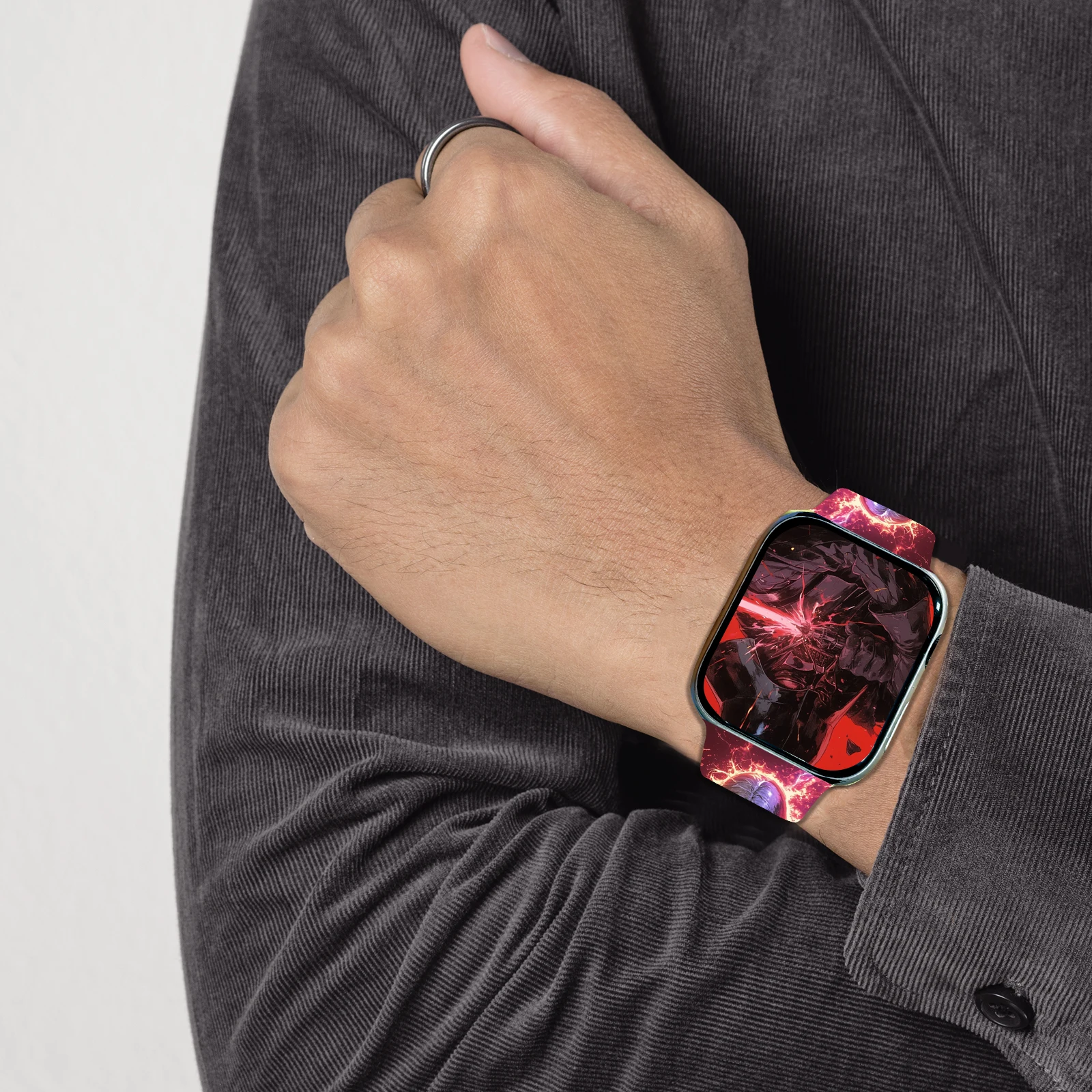 حزام ساعة مطبوع من سلسلة ديزني مناسب لساعة أبل 11/10/9/8 حزام من السيليكون قابل للاستبدال iWatch 46 ملم/44 ملم/42 ملم/41 ملم