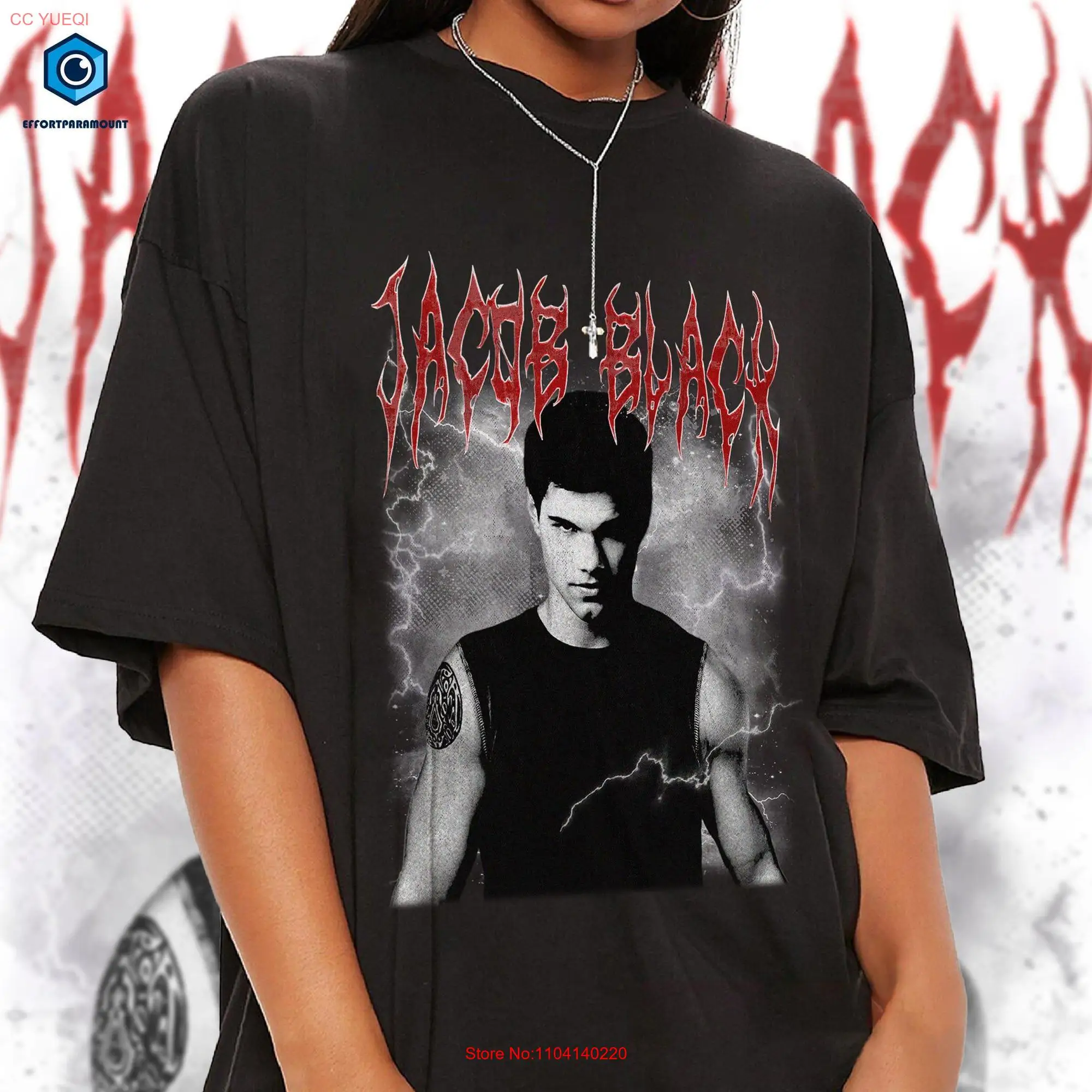 Jacob Black Vintage Bootleg T Shirt The Twilight Saga Heavy Metal Taylor Lautner long or short sleeves