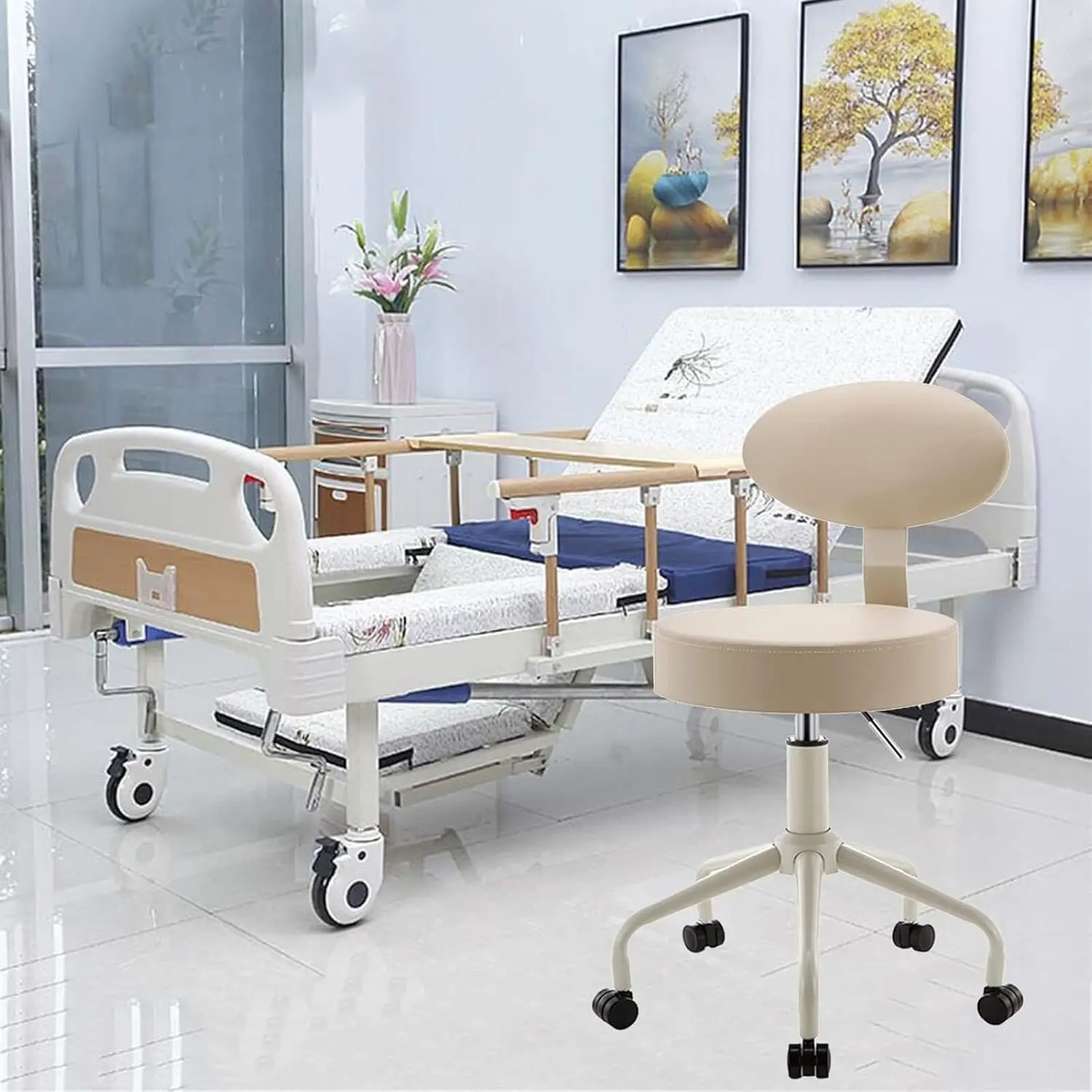 مقعد سرج مريح قابل للتعديل هوائي دوار كرسي البراز للطبية الصحية سبا تدليك صالون المنزل والمكتب #6