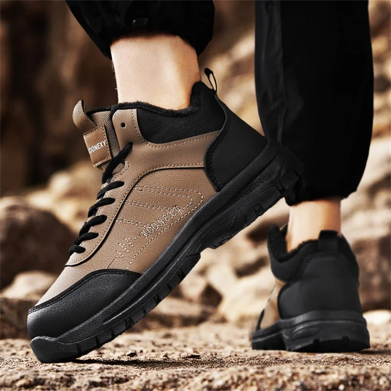 2026 الرجال التكتيكية الثلوج الأحذية مقاوم للماء أحذية الشتاء عدم الانزلاق الدافئة خفيفة الوزن في الهواء الطلق أحذية التنزه أحذية عمل