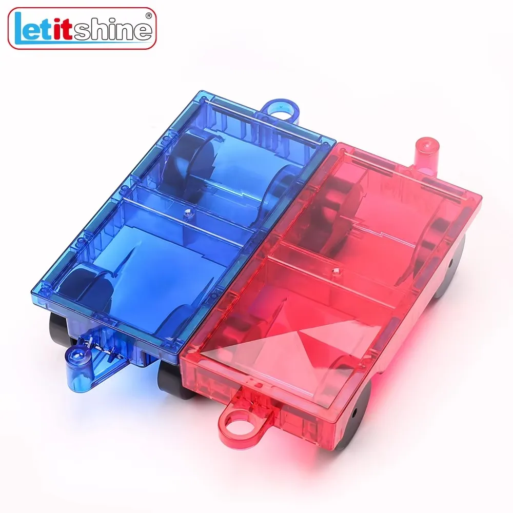 Letitshine 2 قطعة البلاط المغناطيسي سيارات لعب المغناطيس اللبنات مونتيسوري التعليم مركبة عجلة قطار نماذج من الشاحنات الملحقات