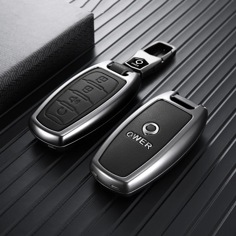 Zinc Alloy for Great Wall Poer GWM Ute Cannon Pao P Series Car Key Cover Case Protect Skin Holder Shell Keychain Accessories Man