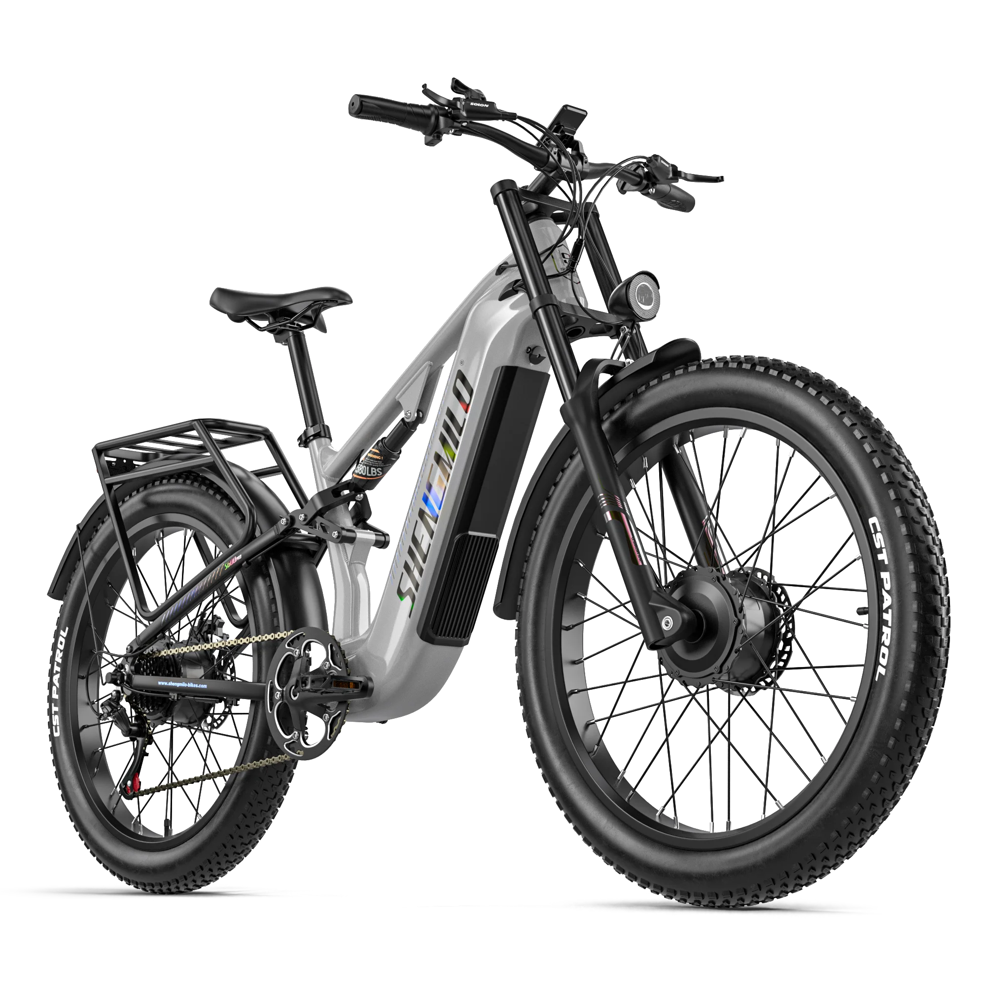 Elektrofahrräder Shengmilo S600 Pro E-Bike für Erwachsene, Dual-Motor-Fatbike mit 48V25AH Akku, 26 Zoll Elektrofahrrad, Elektro-Mountainbike, e bike commuter