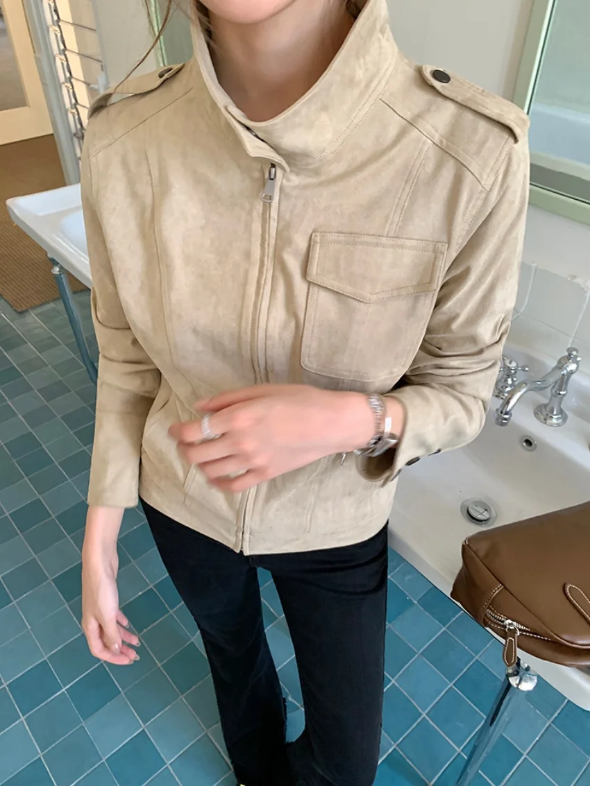 

Alien Kitty 2025 повседневные куртки в стиле ретро, тонкие женские новые элегантные куртки с длинными рукавами Mujer, осенние офисные женские минималистичные уличные пальто