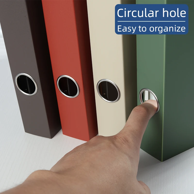 Picture 5: Clear PP A4 File Folder 4-Hole D-Ring Punch Binder Quick-Lock Lever Arch File - Hanging File Folders for Organizing