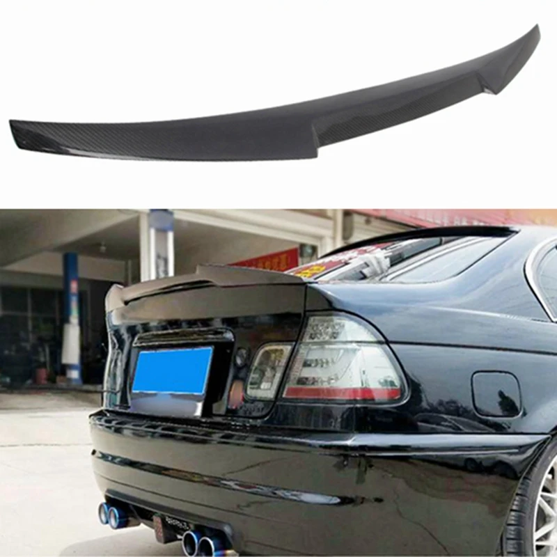 For BMW E46 2Door&4Door M4 Style Carbon fiber Rear Spoiler Trunk wing 1998 - 2005