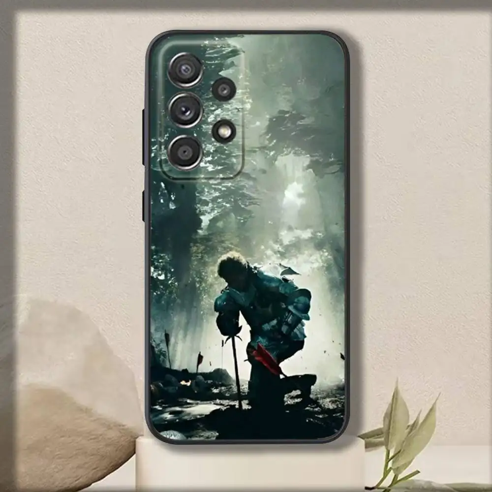 Funda de teléfono P-Post Singer M-Malones para Samsung S 25,24,23,22,30,21,10,9,Ultra,Plus,Lite,FE,4,5 G, funda negra suave