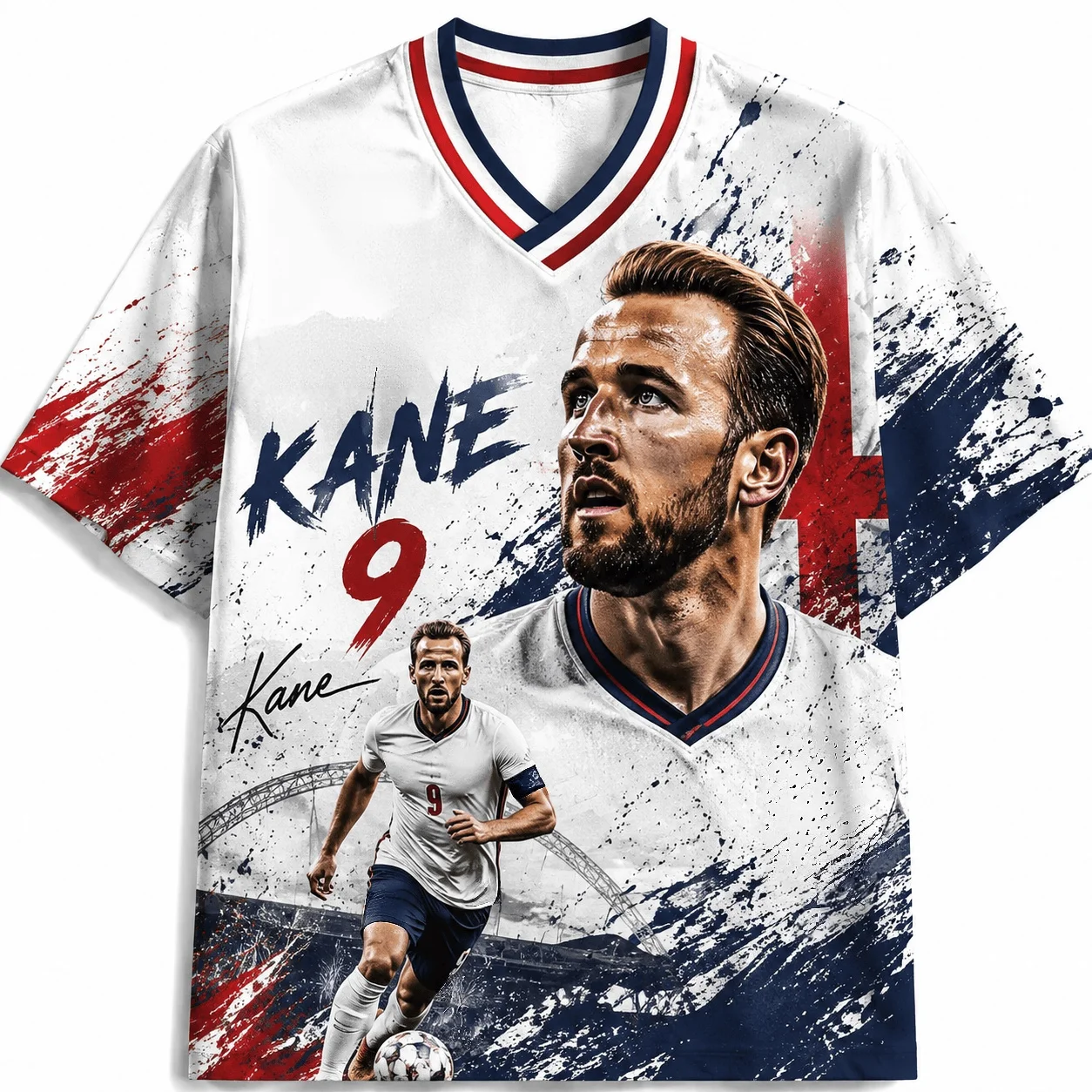 2026 England Summer Jersey Special Edition Men's and Women's Fan Commemorative Breathable Loose T-shirt