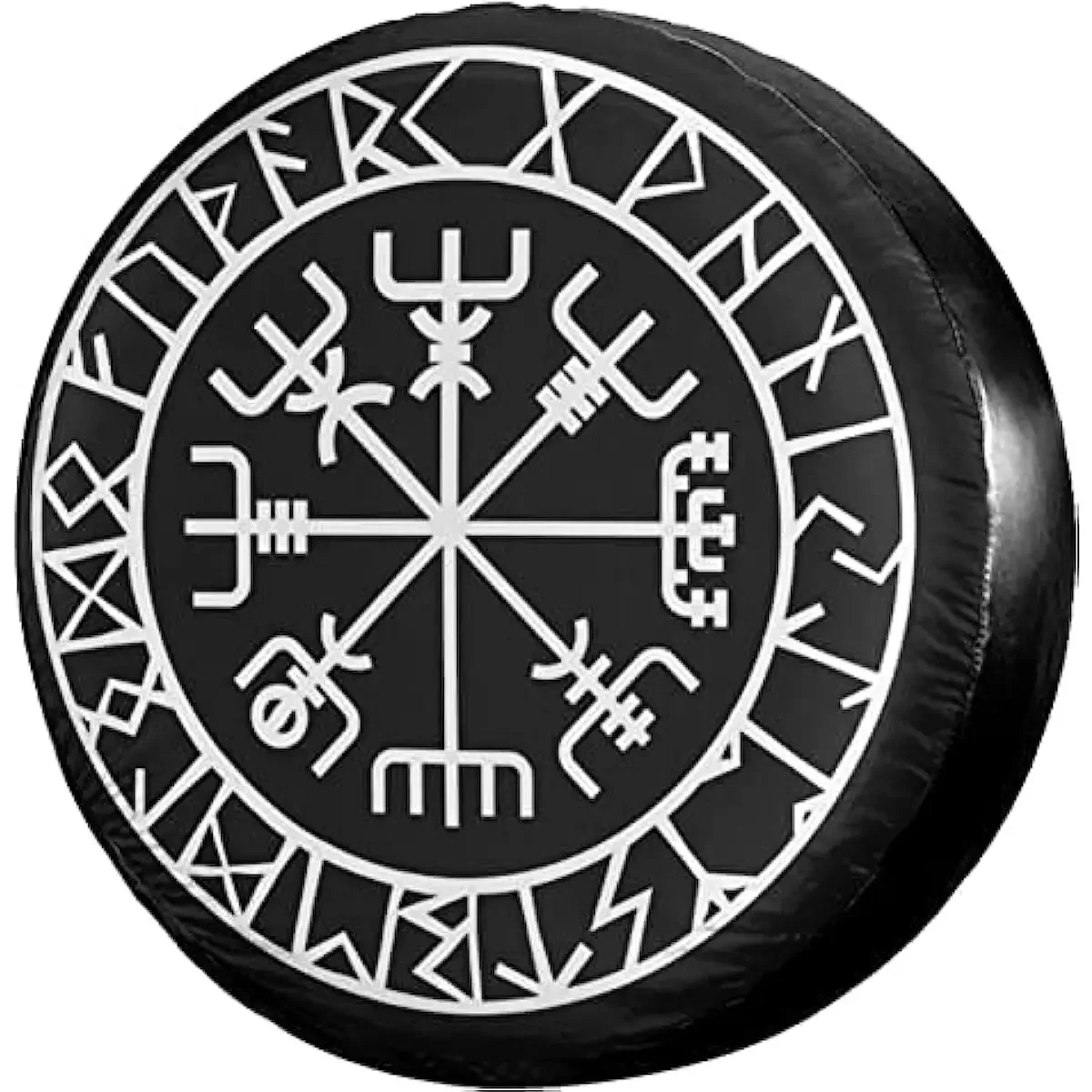 Ancient Nordic Symbol Compass Spare Tire Cover Wheel Protectors Water Dust Proof Universal Fit for Rv SUV Truck and Many Vehicle