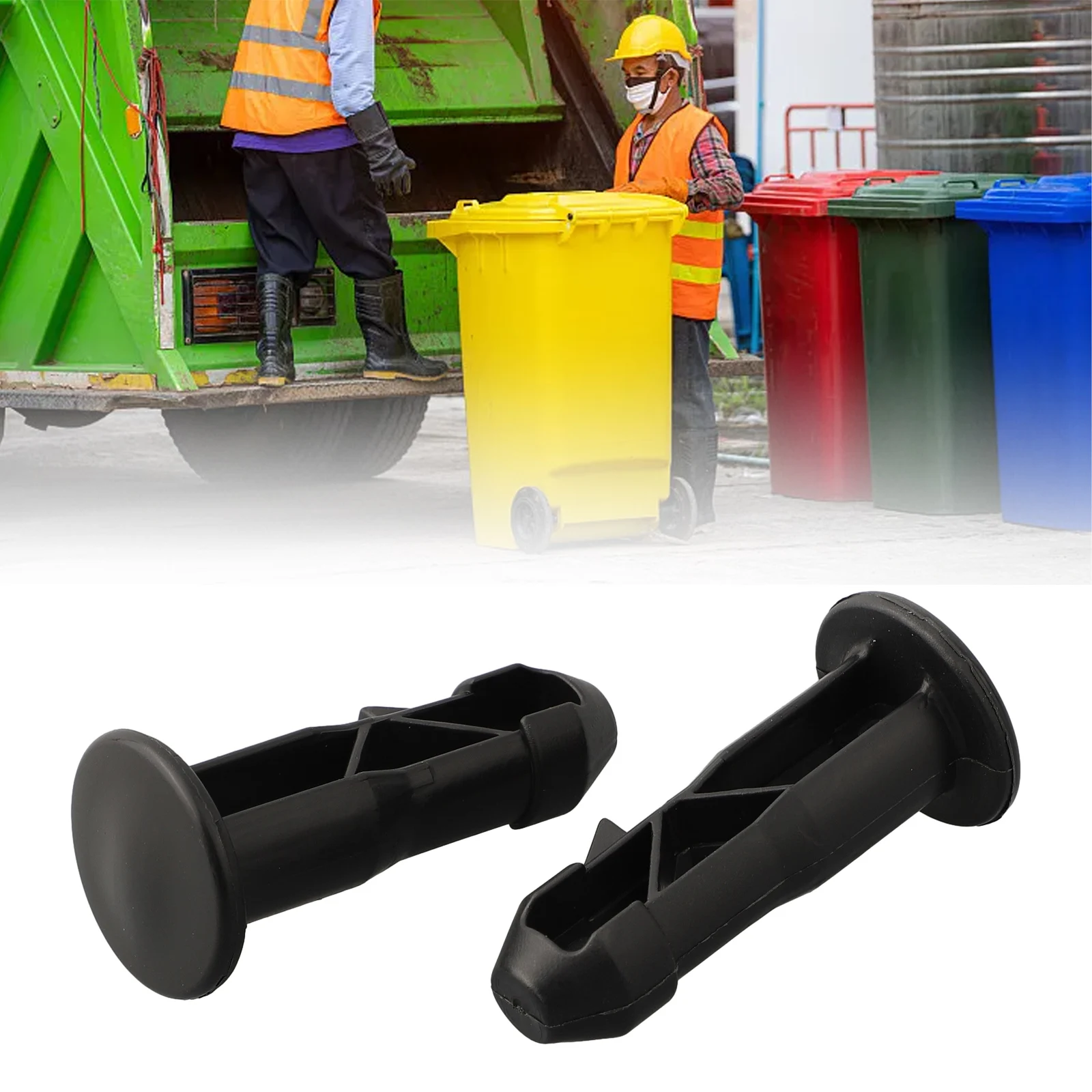 Tapa de cubo con ruedas duradera, piezas de tapa de cubo de basura, pasadores de bisagra de tapa de cubo con ruedas de repuesto, accesorios de 67mm X 31mm