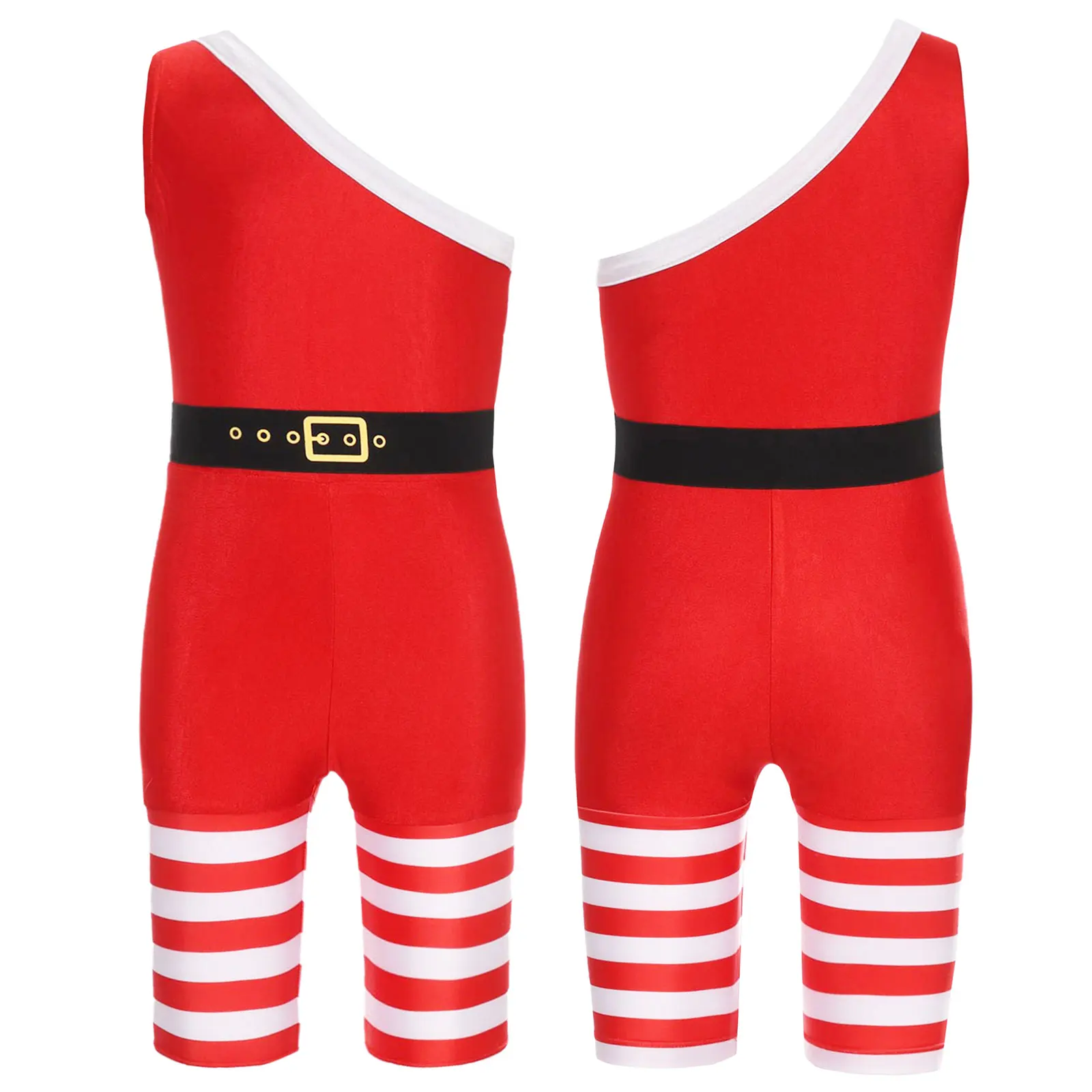 

Boys Christmas Strongman Weight Lifting Muscle Man Cosplay Costume One Shoulder Sleeveless Bodysuit for Halloween Xmas Party