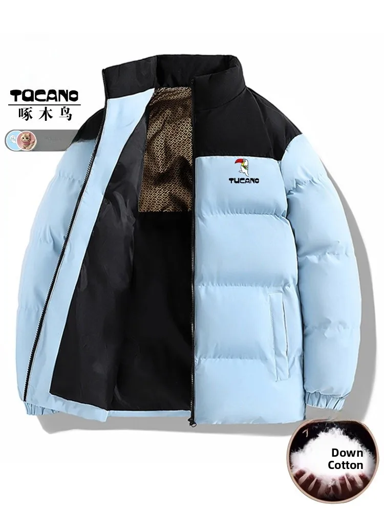 

Мужская утепленная хлопковая куртка Woodpecker: новая модель, теплая, с наполнителем из пуха и хлопка, зимняя верхняя одежда для молодежи, модная.