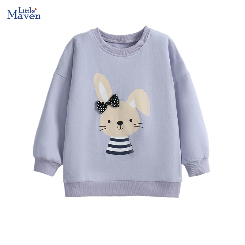 Little maven Kinderkleidung Baby Mädchen Jungen Kinderkleidung 2026 Herbst Frühling Neue Cartoon-Kaninchen Säuglings-Sweatshirts Hoodies
