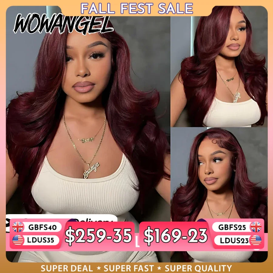 Body Jewelry Underwear - WOWANGEL Peruca de Cabelo Humano Vermelho