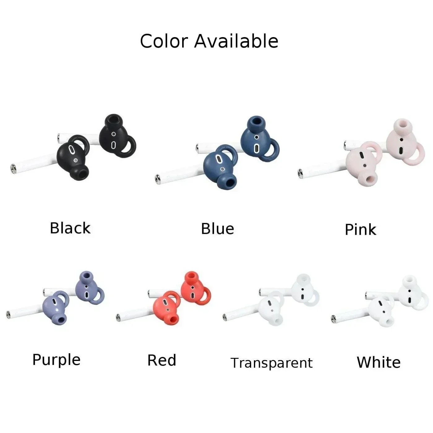 1 Pair Earphone Tips For Airpods 1 2 Ultrathin Silicone Ear Pads Covers For Air Pods Earphone Protective Case Replacement