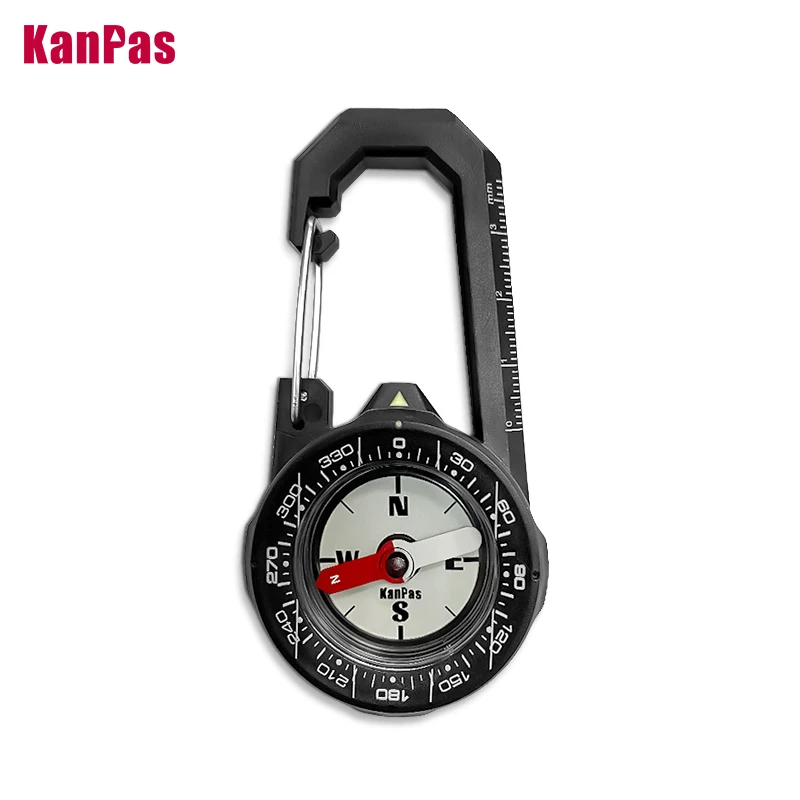 Kanpas Waterproof  Carabiner outdoor compass with luminous and 1-2-3system/Tourist compass / blue compass