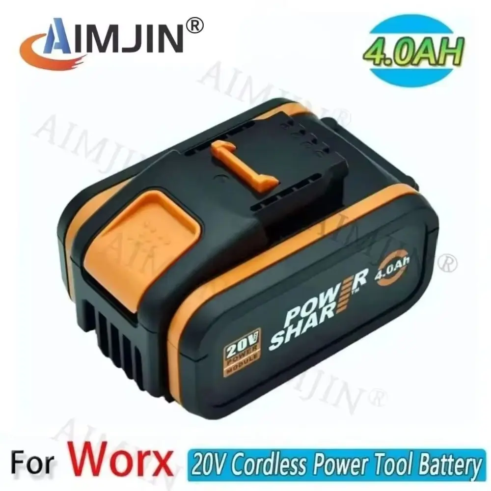 

For WORX 20V 4.0Ah Lithium Battery Rechargeable WA3553 WA3551 WA3553.1 WA3570 Compatible with All WORX Electric And Garden Tools