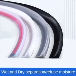 Bathroom Silicone Water Retaining Strip Shower Blocker Dam Flood Barrier Dry Wet Separation Kitchen Countertop Waterstop Strip