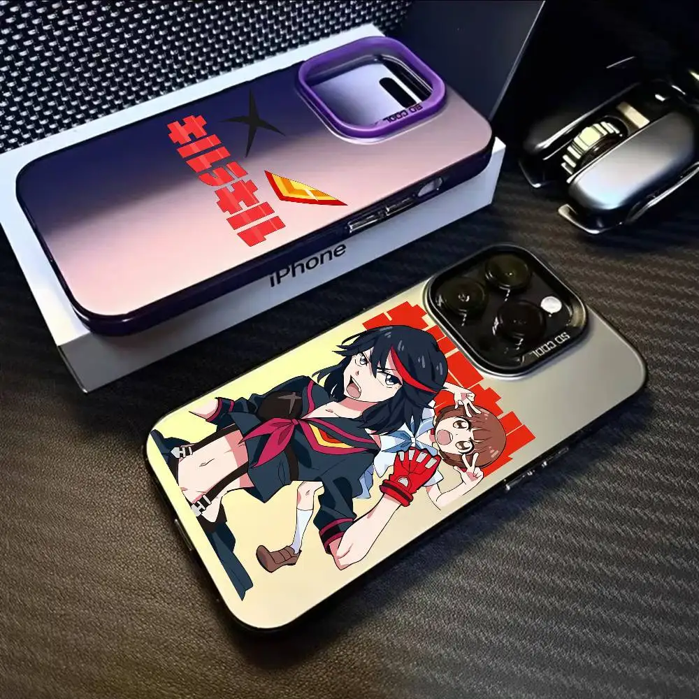 

Satsuki Kiryuin K-KILL La KILL Phone Case For IPhone 16 15 14 13 12 11 Pro Max Black Matte Multicolor Laser Aurora Funda