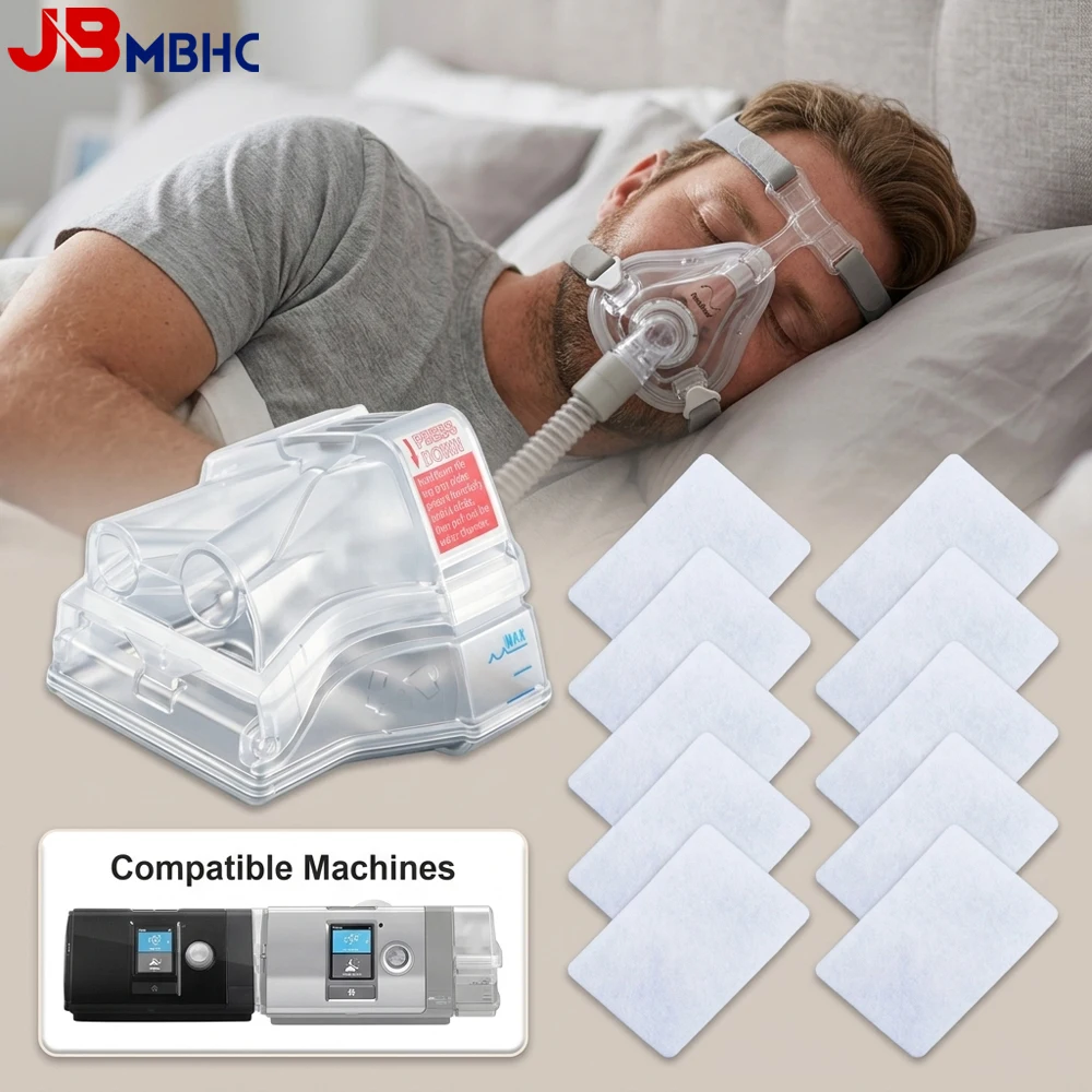 

Humidifier Water Chamber with 10Filters Replacement Water Tub for AirSense/AirCurve10 Leak-Proof Seal CPAP Supply for S10 Series