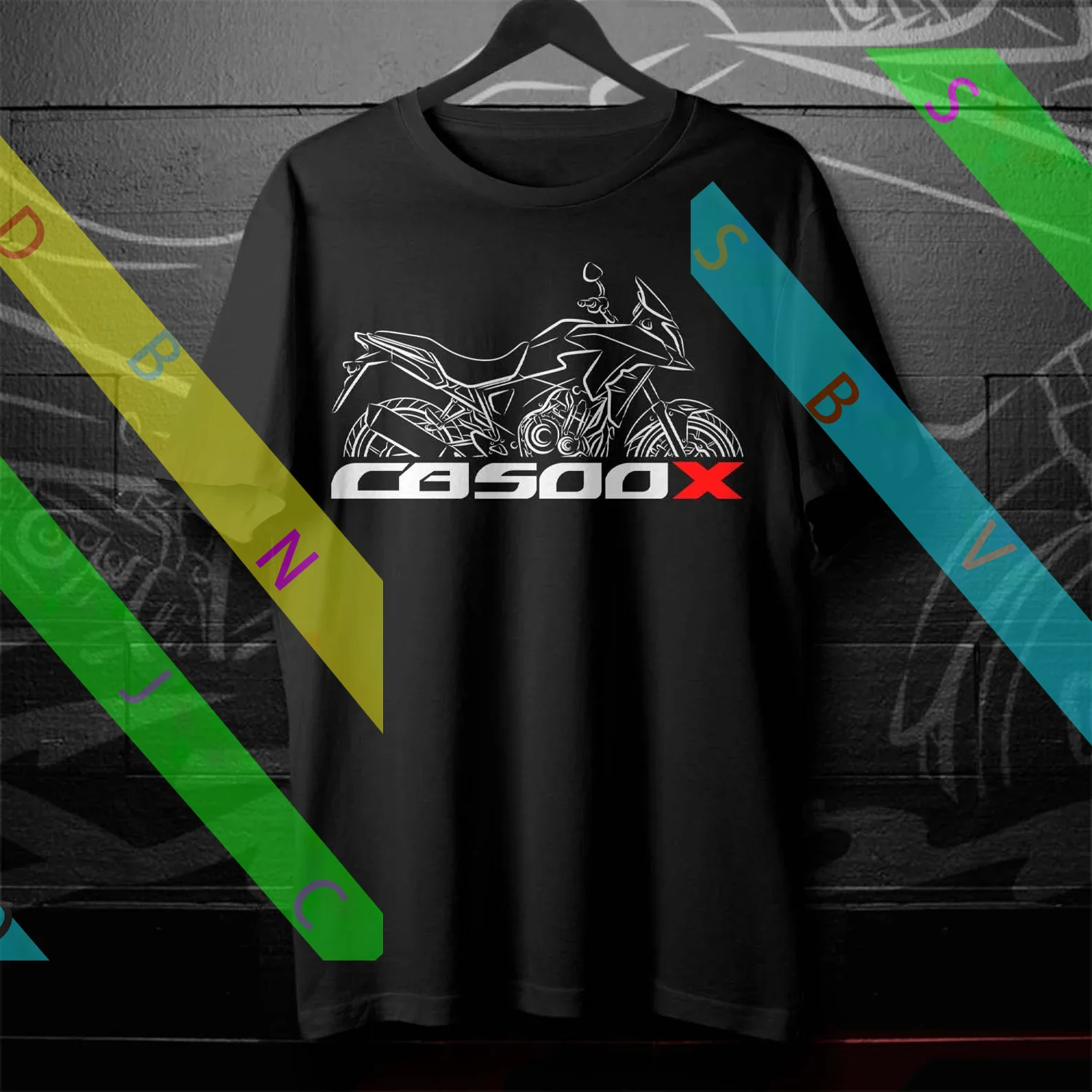 

Summer Casual CB500X Motorcycle Graphic Summer Short Sleeves 100% Cotton Tee Shirt for ADV Riders