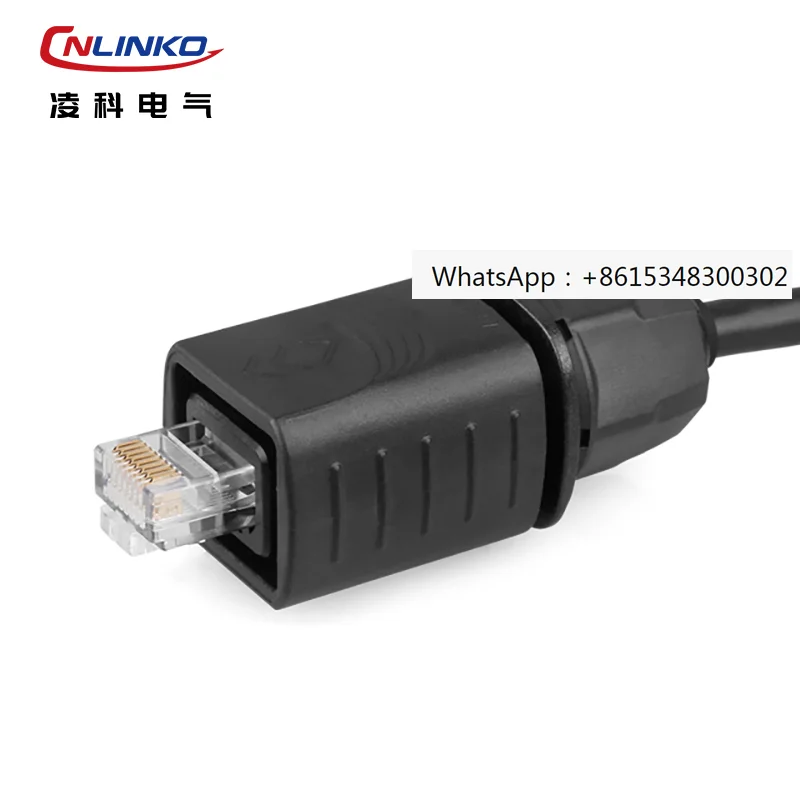 

2pcs Lingke Waterproof Plastic RJ45 Plug and Socket Quick Mount RJ45 Network Waterproof Connector