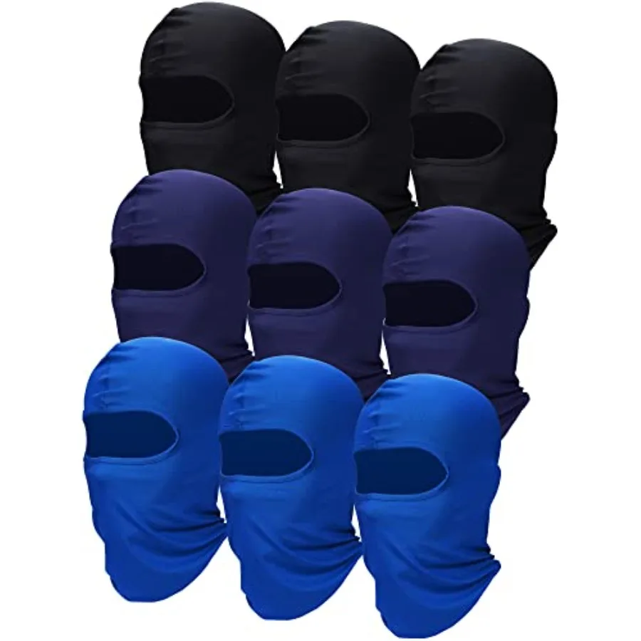 

SATINIOR 9 Pcs Ski Mask for Men Balaclava Warm Face Cover Mask UV Protector for Winter Motorcycle Snowboard