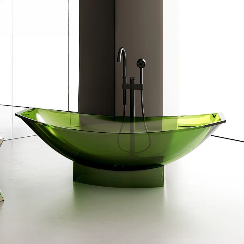 Suspended transparent resin bathtub Boat-shaped hammock family hotel B & B
