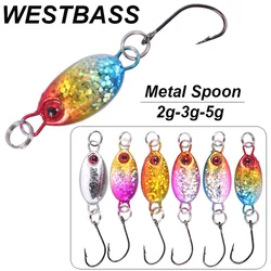 WESTBASS 1PX Casting Fishing Spoon 2g-3g-5g Ultralight Metal Jigs Micro Jigging Lure Trolling Spinning Wobbler lurre peche Isca