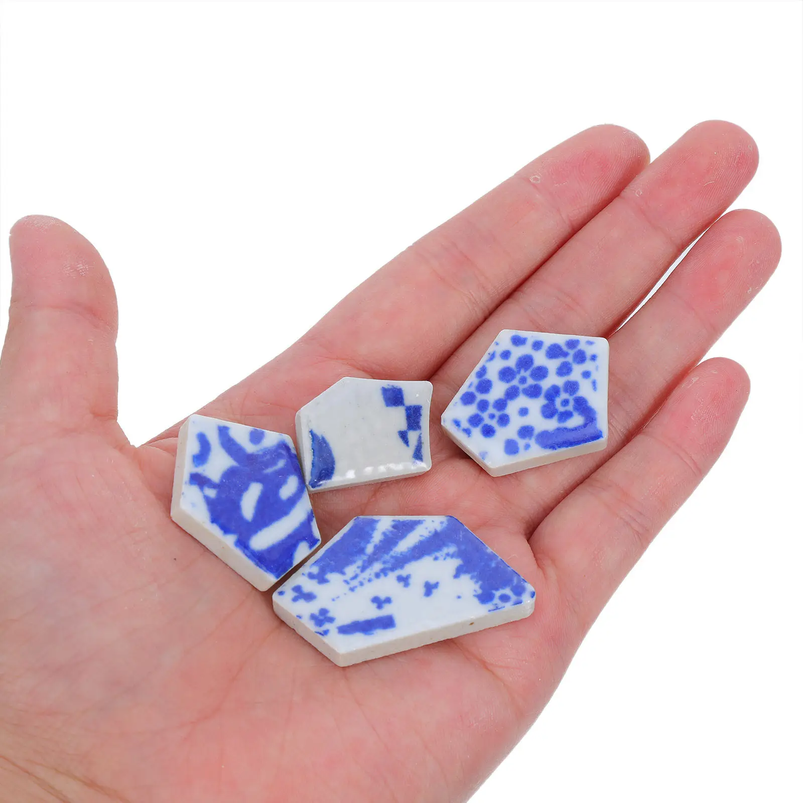 

1 упаковка сине-белых фарфоровых кусочков нерегулярной формы, керамическая плитка для декора дома, мозаика для стен, винтажные материалы для творчества