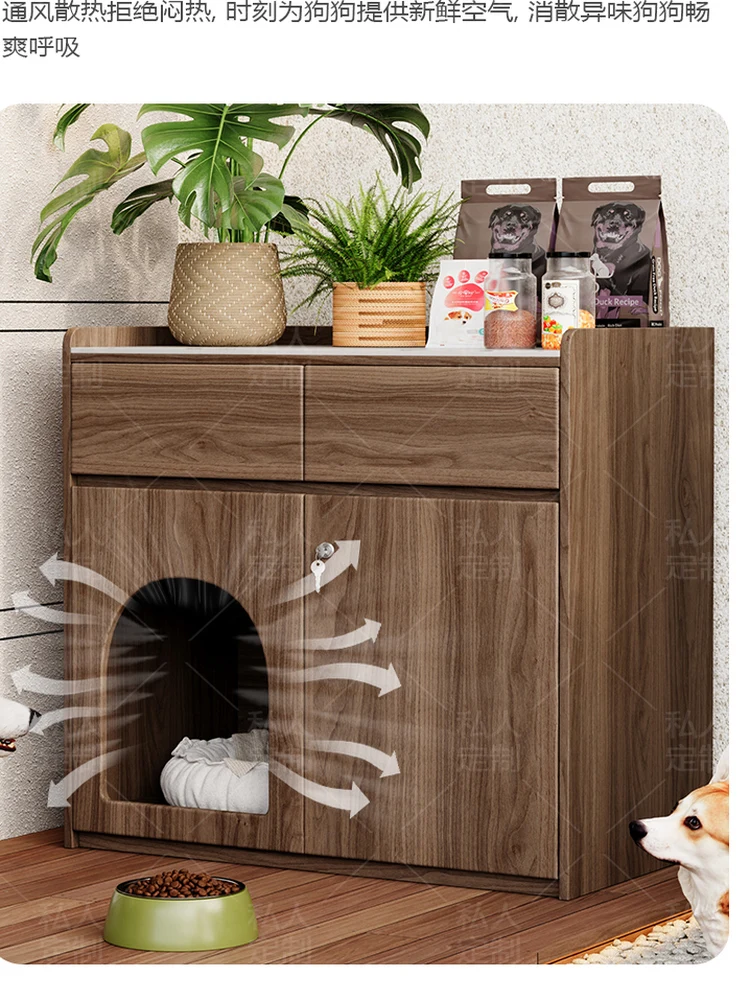 Outdoor All Aluminum Pet Cabinet Waterproof Sunscreen Kennel Balcony Cat House Outdoor Dog House Home Cat Nest Locker
