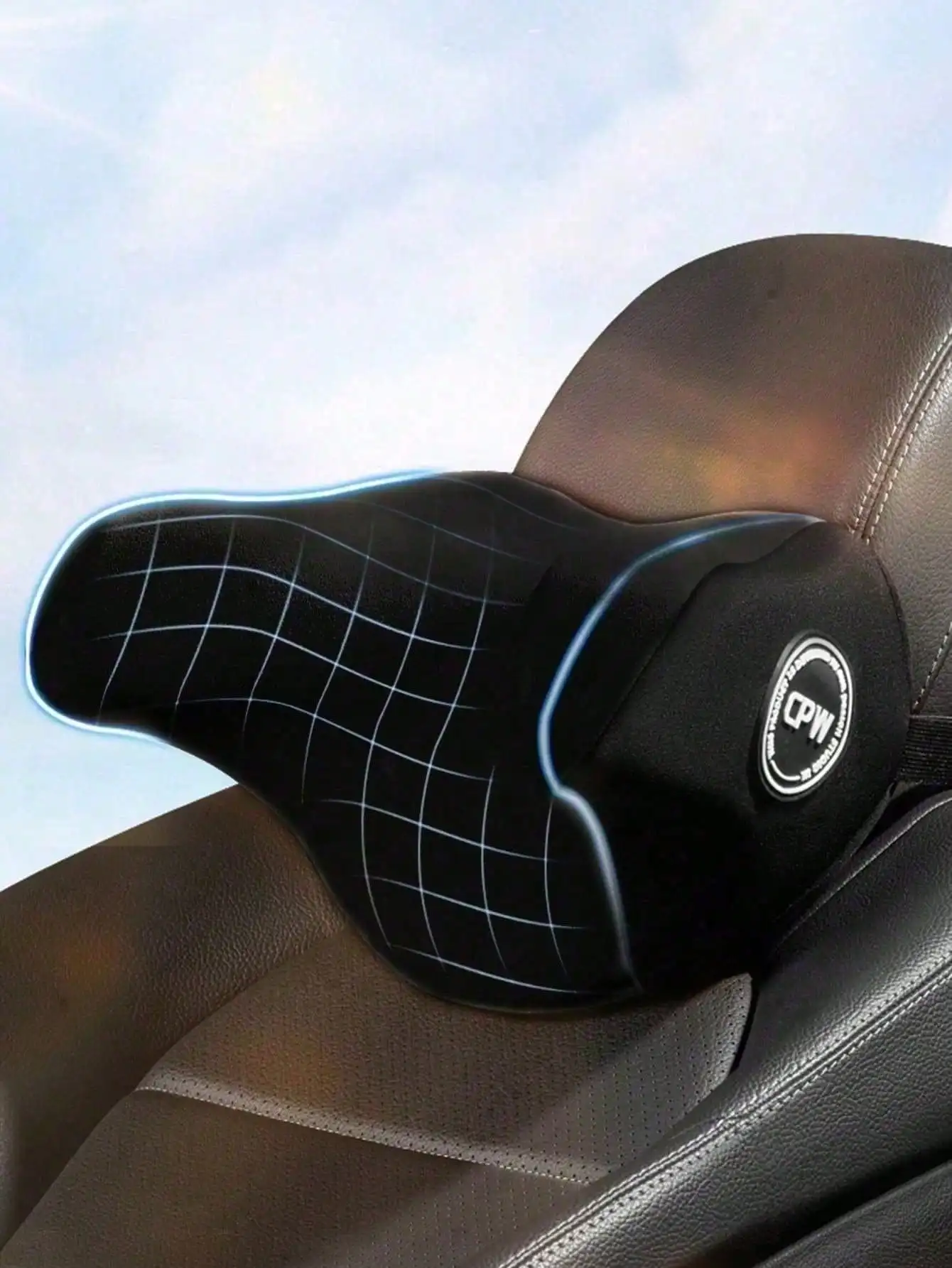 1 Stück Auto-Kopfstütze, Nackenkissen zur Verhinderung des Nackeneinschlagens, Autozubehör, Seitenstütze für Erwachsene, U-förmiges Memory-Kissen – Detail 8