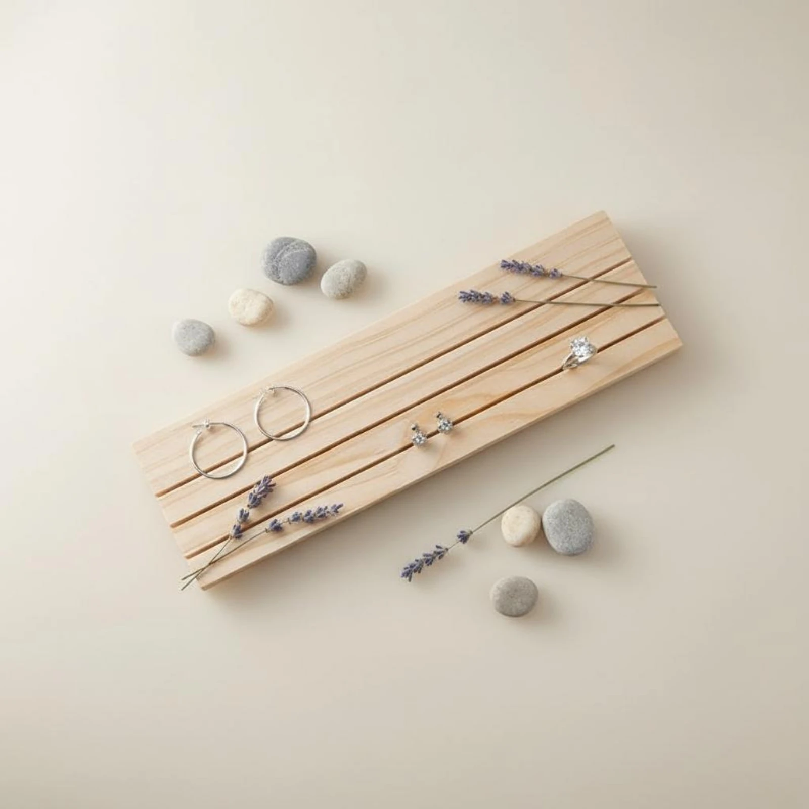 

Card Slot Jewelry Display Rack Wooden Wood Earring Stand Earring Display Stand Tabletop Sturdy for Shop Counter, Boutique